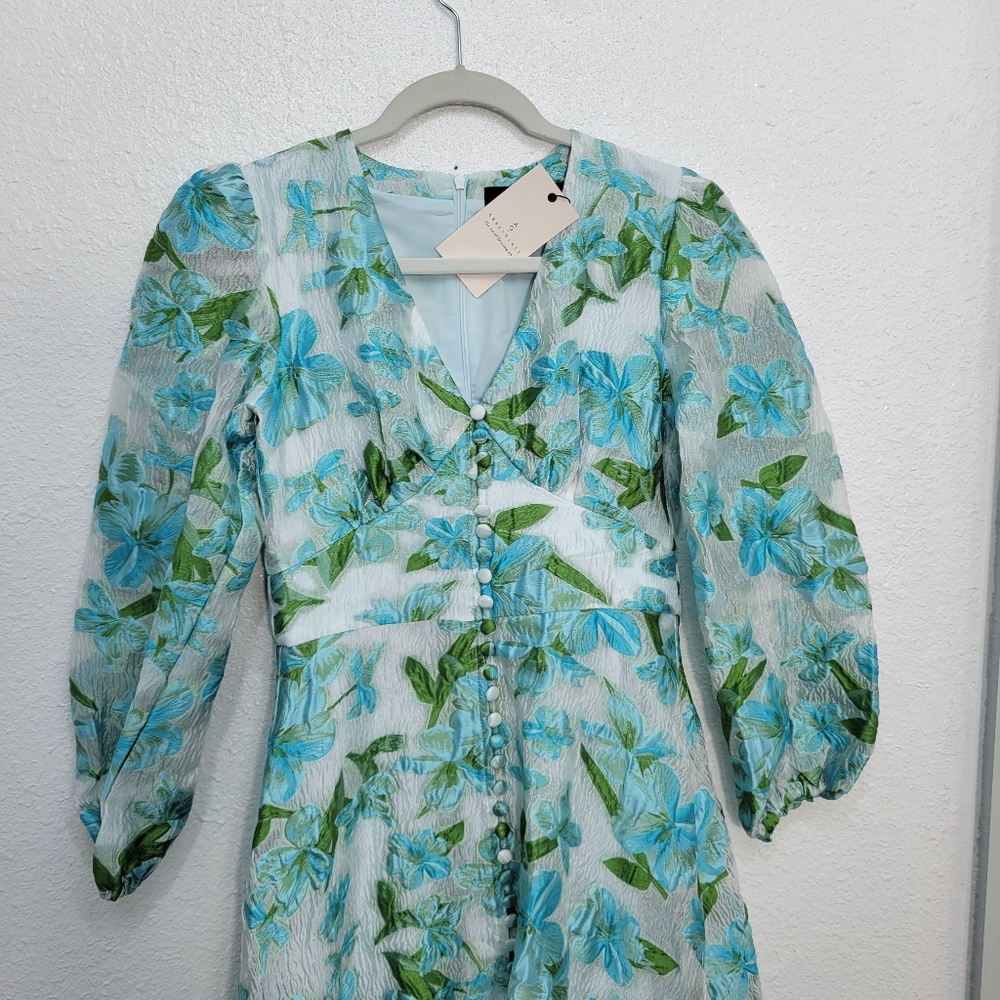 New Abbey Glass Brooke Gown Tropical Organza Size XS - Picture 8 of 13